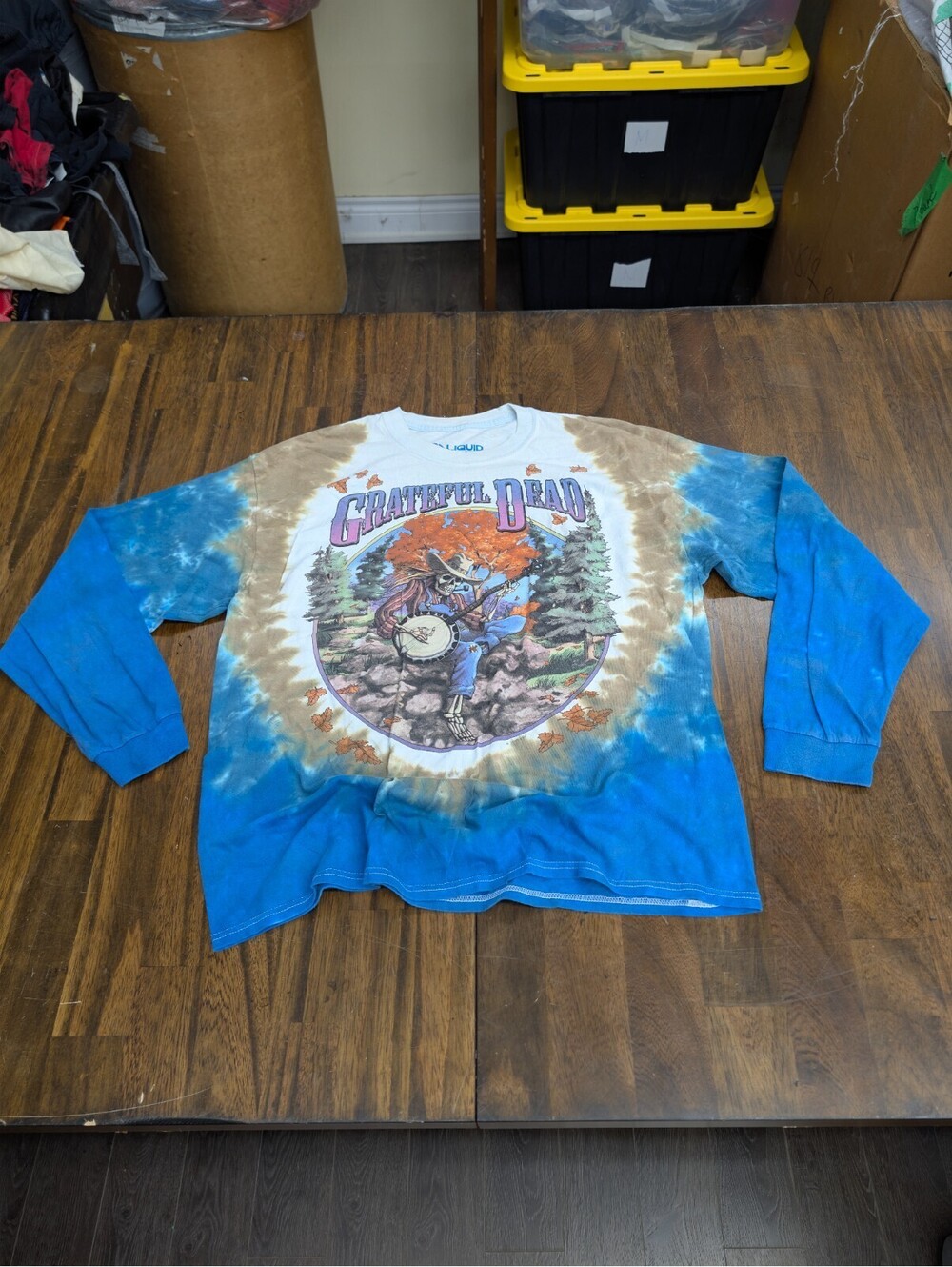 Grateful Dead 1994 Fall Tour Banjo Liquid Blue Shirt XL